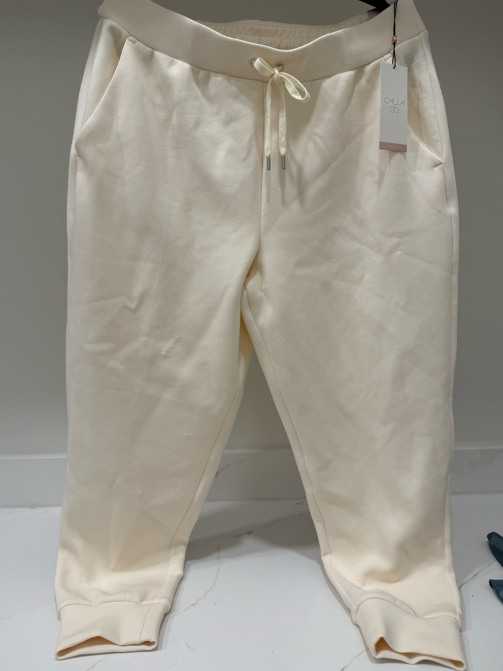 CALIA by Carrie Underwood Cream Drawstring Joggers